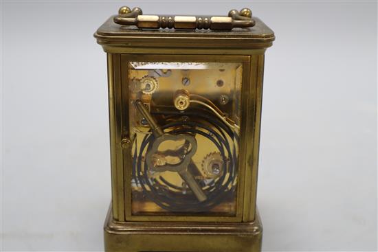 A Matthew Norman of London brass cased carriage timepiece